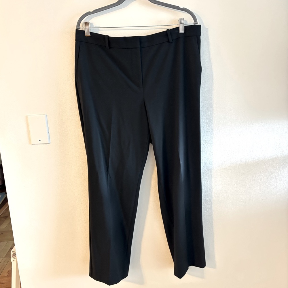 Ann Taylor Textured Black Curvy Fit Pants- Sz 12